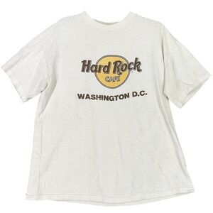Hard Rock Cafe Washington DC Vintage Y2K Mens Shirt M Logo Graphic Casual Wear
